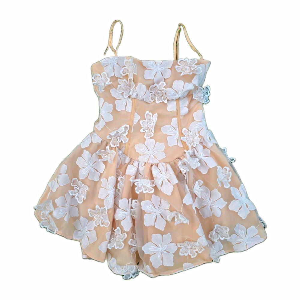 ASOS LUXE 3D Floral Cami Mini Dress Statement Piece